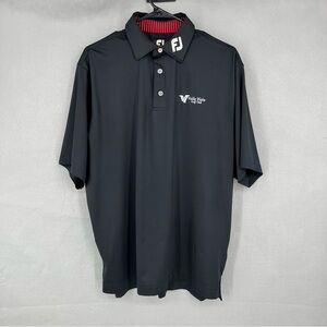 FootJoy Black Polo with Red Accents